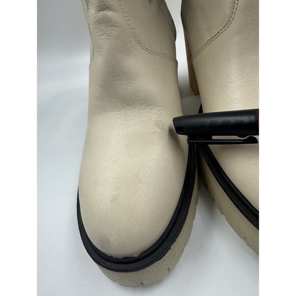 Free People James Chelsea Chunky Heel Boot White Cream Womens Us 9 /EU Size 39.5 - Picture 2 of 16